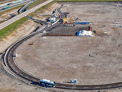 Anillo de pruebas instalado junto a la autopista italiana A35.