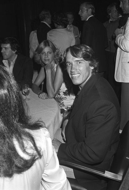 Arnold Schwarzenegger en una fiesta en el Four Seasons de Nueva York en 1976.