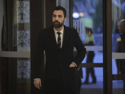 El presidente del Parlament, Roger Torrent, el pasado 28 de enero.  