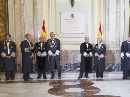 La Sala de Gobierno del Supremo en la apertura del año judicial de septiembre de 2022.