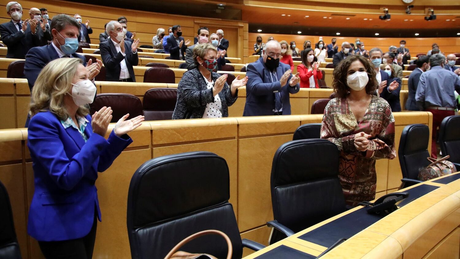 La ministra de Hacienda María Jesús Montero, la semana pasada en el Senado tras la aprobación de los Presupuestos.