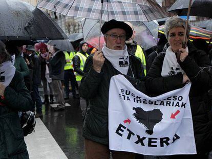 Manifestación celebrada en Bilbao el pasado enero a favor del acercamiento de los presos de ETA.