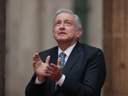 El presidente de México, Andrés Manuel López Obrador, en Palacio Nacional en mayo pasado.