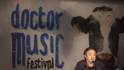 Neo Sala, director de Doctor Music Festival, el pasado mes de abril cuando anunció el cambio de ubicación del festival. En vídeo, Neo Sala explica los motivos de la cancelación.