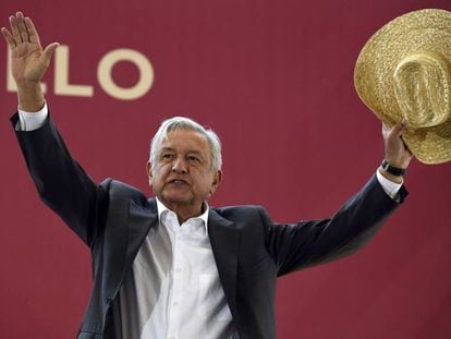 López Obrador, durante un acto en Acambay, Estado de México. 