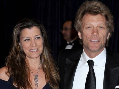 Jon Bon Jovi y su esposa Dorothea en la Cena de Corresponsales de la Casa Blanca en 2013.