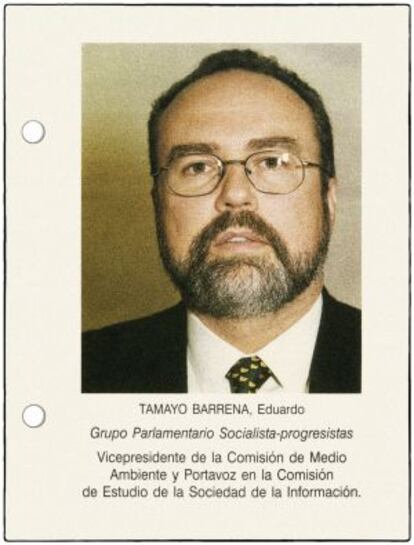 La ficha de Eduardo Tamayo de la Asamblea.