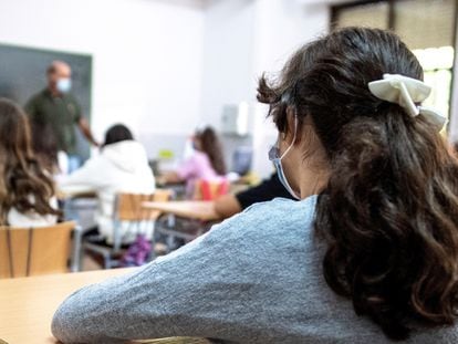 Una clase del instituto Princesa Galiana de Toledo, en diciembre.