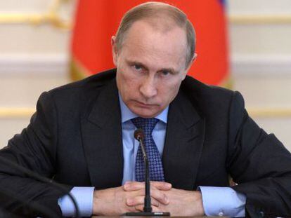 Vladimir Putin, presidente ruso, en una reuni&oacute;n del Gobierno