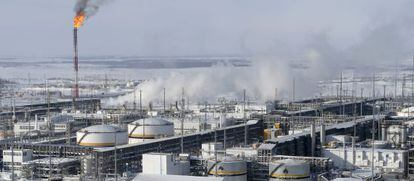 Planta de Rosneft en la ciudad siberiana de Krasnoyarsk durante el pasado mes de marzo.