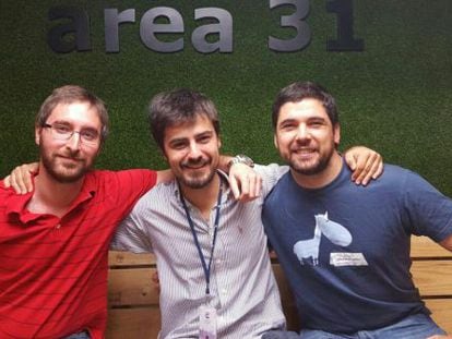 Carlos Mateo, Fausto Escrigas y Aldo Castelli son los tres fundadores de la &#039;startup&#039; espa&ntilde;ola Ninjamails. 