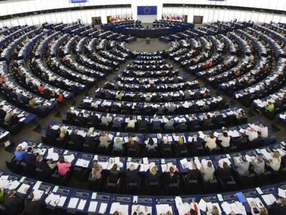 Vista general de una sesión plenaria del Parlamento Europeo, en Estrasburgo.