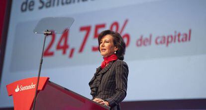 La presidenta del Grupo Santander, Ana Bot&iacute;n. 