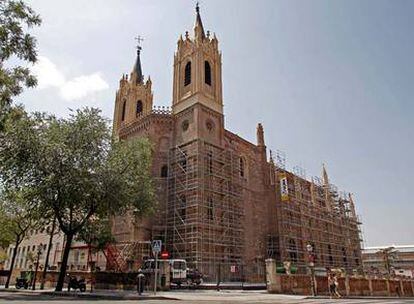 Obras en la fachada norte de San Jerónimo.