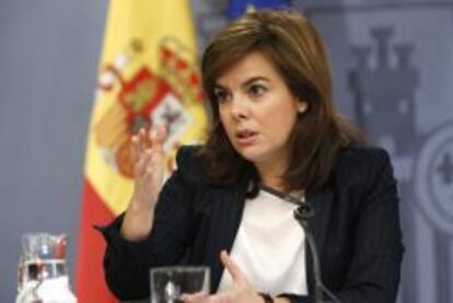 La vicepresidenta del Gobierno, Soraya Saénz de Santamaría.