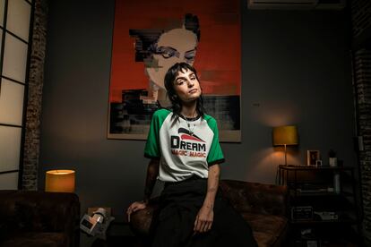 Natalia Lacunza, durante la entrevista en Mercader Lab, en Madrid, este miércoles.