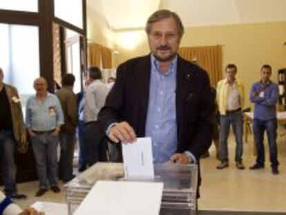 El candidato de IU al Parlamento Europeo, Willy Meyer, ha ejercido su derecho el pasado 25 de mayo.