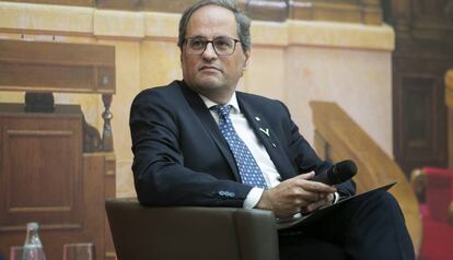 Quim Torra, en un acte el 14 de setembre.