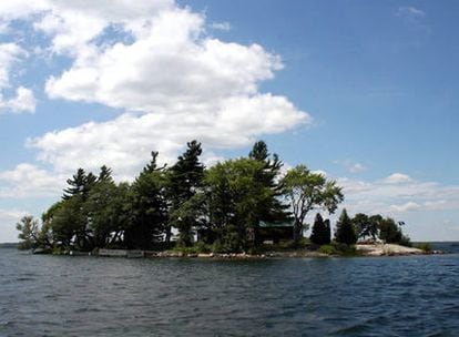 Vista de Uncle Ad's, una de las 1000 islas del río San Lorenzo, en la zona de Chippewa Bay