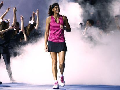 Sabatini, en marzo pasado, durante una exhibici&oacute;n en el Madison Square Garden.