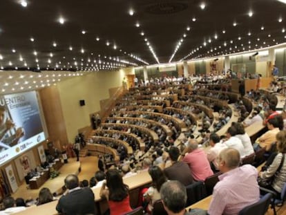 El Aula Magna de la Universidad Miguel Hern&aacute;ndez de Elche, en una imagen de archivo.