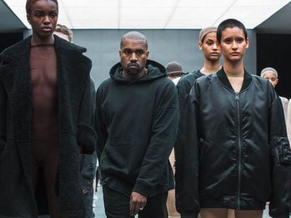 El rapero estadounidense Kanye West, durante un desfile para Adidas Originals.