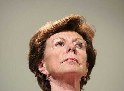 La comisaria europea de Competencia, Neelie Kroes.