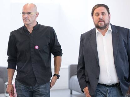 Romeva (izq.) y Junqueras, en 2015.