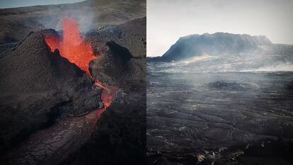 Así se apaga un volcán