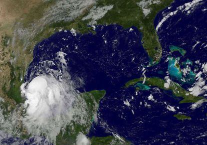 Imagen de la NASA de la tormenta tropical Dolly.