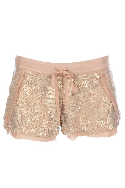 Mini short con detalle de pailletes doradas de BDBA (c.p.v).