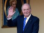 FILE - In this Sunday, June 2, 2019 file photo, Spain's former King Juan Carlos waves during a bullfight at the bullring in Aranjuez, Madrid, Spain. Former Spanish King Juan Carlos I has paid close to 4.4 million euros ($5.33 million) in a debt with the country’s tax authorities it was announced Friday, Feb. 26, 2021, his latest attempt to regularize past undeclared income. The former monarch has been living abroad for more than half a year after media revealed fresh allegations of financial misdoings. (AP Photo/Andrea Comas, File)