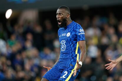 Rudiger, durante un partido con el Chelsea esta temporada.