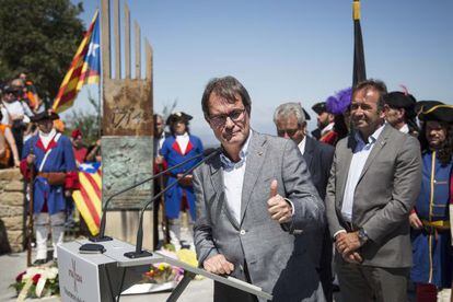 Artur Mas, presidente de la Generalitat, en Talamanca (Barcelona).