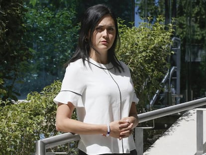 Rosaura Valentini, ante la Audiencia Nacional en Madrid.