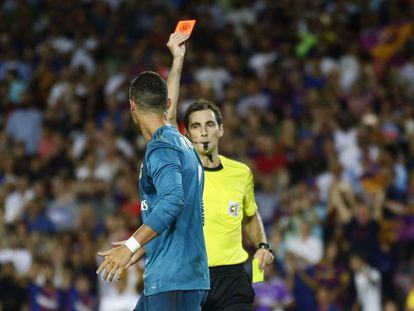 Expulsión de Ronaldo en el partido de ida.