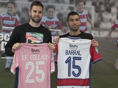 Presentaci&oacute;n del meta Jes&uacute;s Fern&aacute;ndez y David Barral en el Granada. 