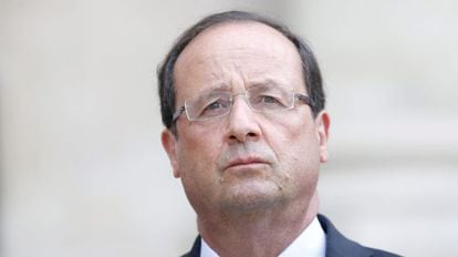 El presidente Fran&ccedil;ois Hollande en el Palacio del El&iacute;seo 