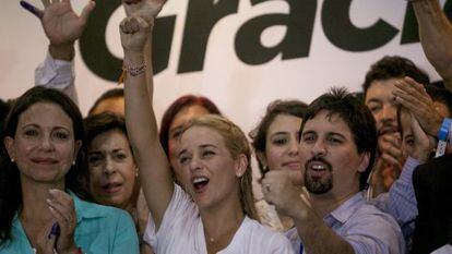 Liliana Tintori, la esposa de Leopoldo López, líder opositor venezolano encarcelado.