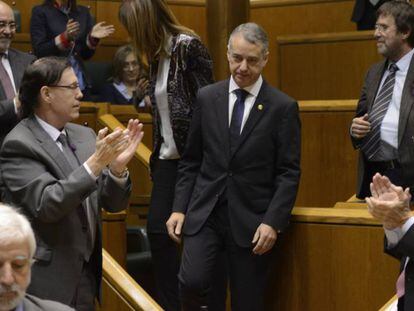Íñigo Urkullu un minuto después de ser reelegido lehendakari.