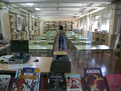 Una clase de un instituto de Collado Villalba (Madrid).