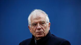 El jefe de la diplomacia europea, Josep Borrell, durante una cumbre en Bruselas, el mes pasado.