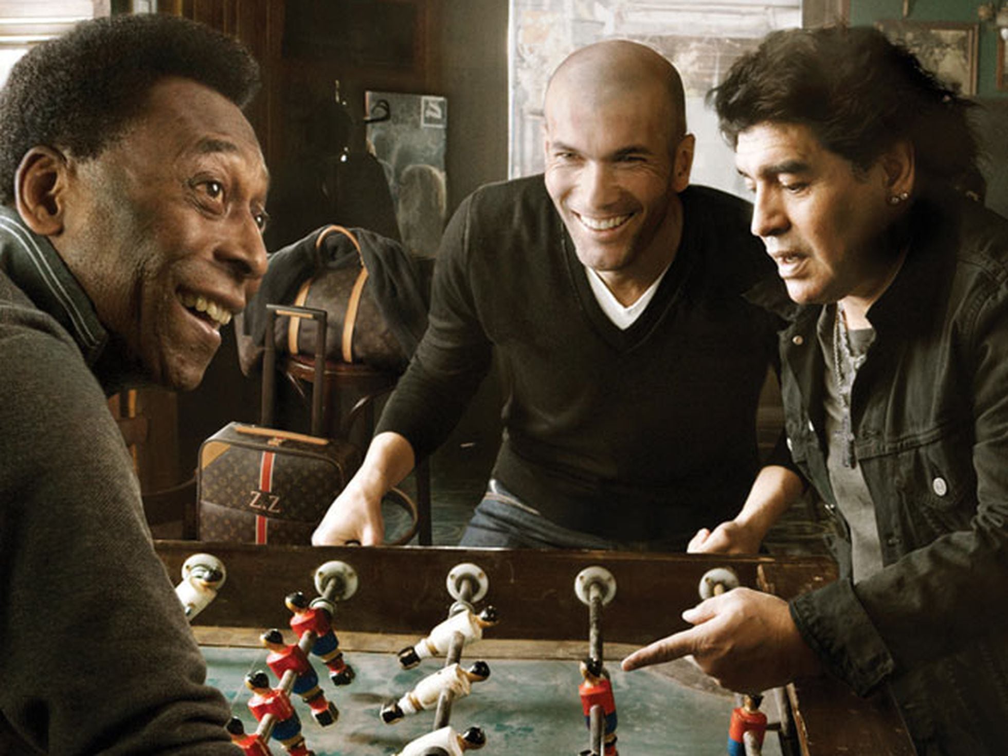 Café Maravillas Madrid - Maradona Pelé Zidane - 2010 - - Catawiki