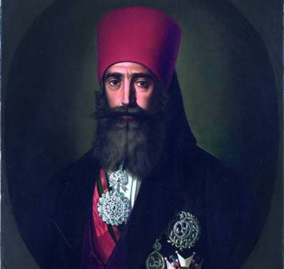 Retrato del monarca tunecino Ahmed Bey