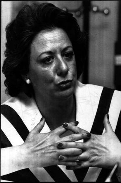 Rita Barberá en 1991 tras ser elegida alcaldesa de Valencia.