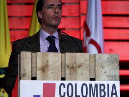 El presidente de Telefónica en Colombia, Alfonso Gómez, habla en Bogotá (Colombia), durante el "Startup & Investor Summit".