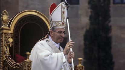 El Papa Juan Pablo I, en una ceremonia religiosa celebrada en el Vaticano, en agosto de 1978.