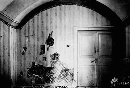 Una imagen de archivo de la habitación donde el zar y su familia fueron fusilados.