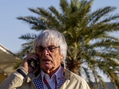 Bernie Ecclestone, patr&oacute;n de la F1, en Bahrein.