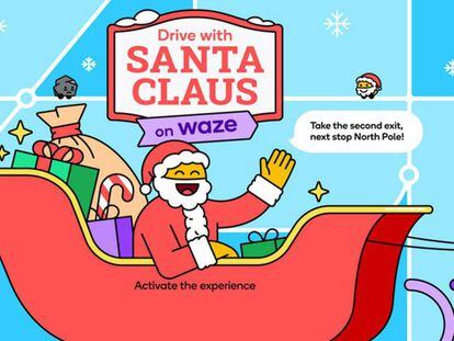 Haz que el navegador Waze sea mucho +más navideño: utiliza a Papá Noel